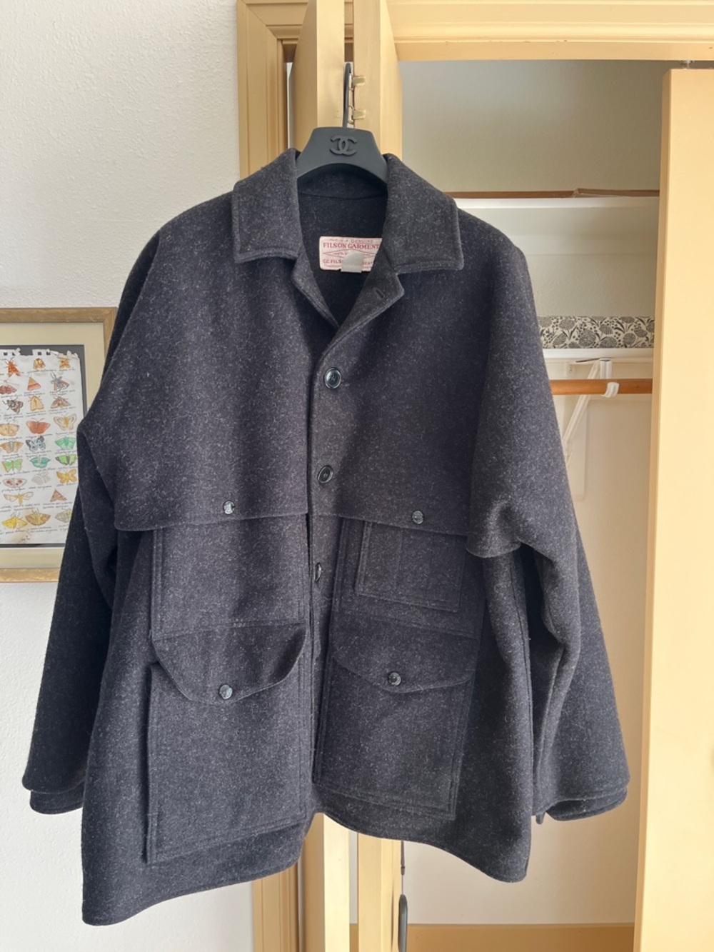 Filson Charcoal Double Mackinaw Wool Cruiser Jacket